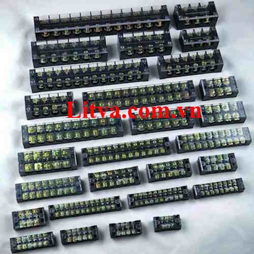 Cầu đấu dây điện 25A, 600V, 4 cực; 6 cực; 10 cực; 12 cực