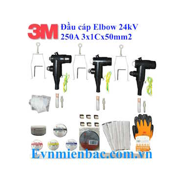Đầu cáp Elbow 24kV 250A 3x1Cx50mm2 3M